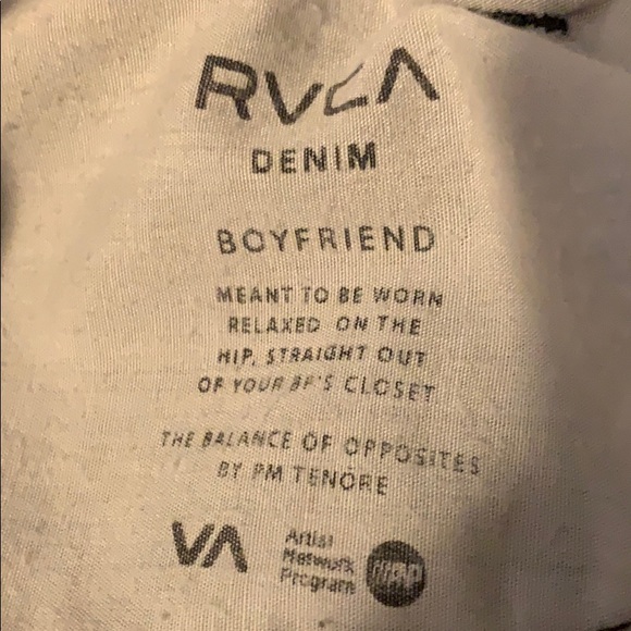 NWT RVCA boyfriend black cutoffs - Picture 7 of 8